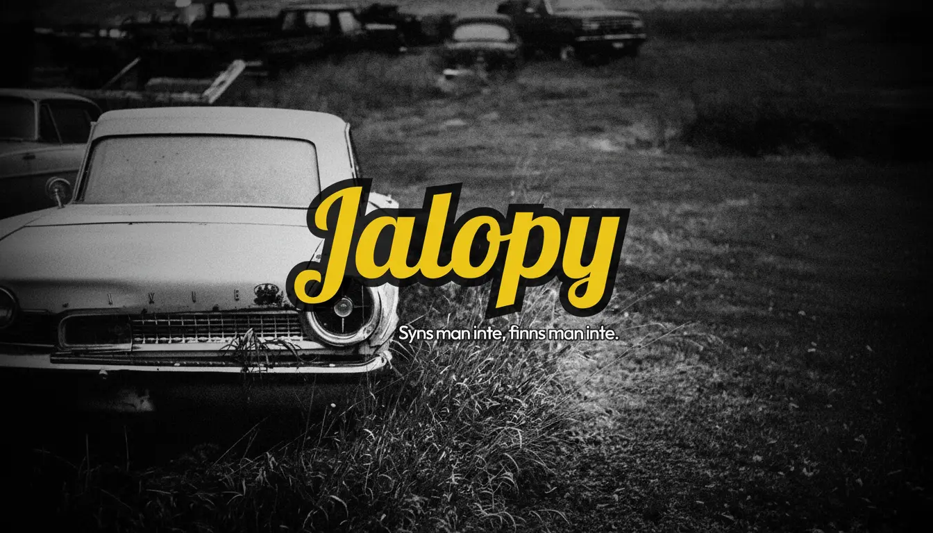 Jalopy logotyp - marknadsplats för veteranbilar